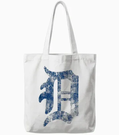 Retro Detroit Graphic D Throwback Design for Men Women Tote Bags - White