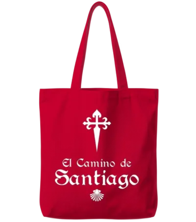 El Camino De Santiago Saint James Cross Scallo Tote Bags - Red