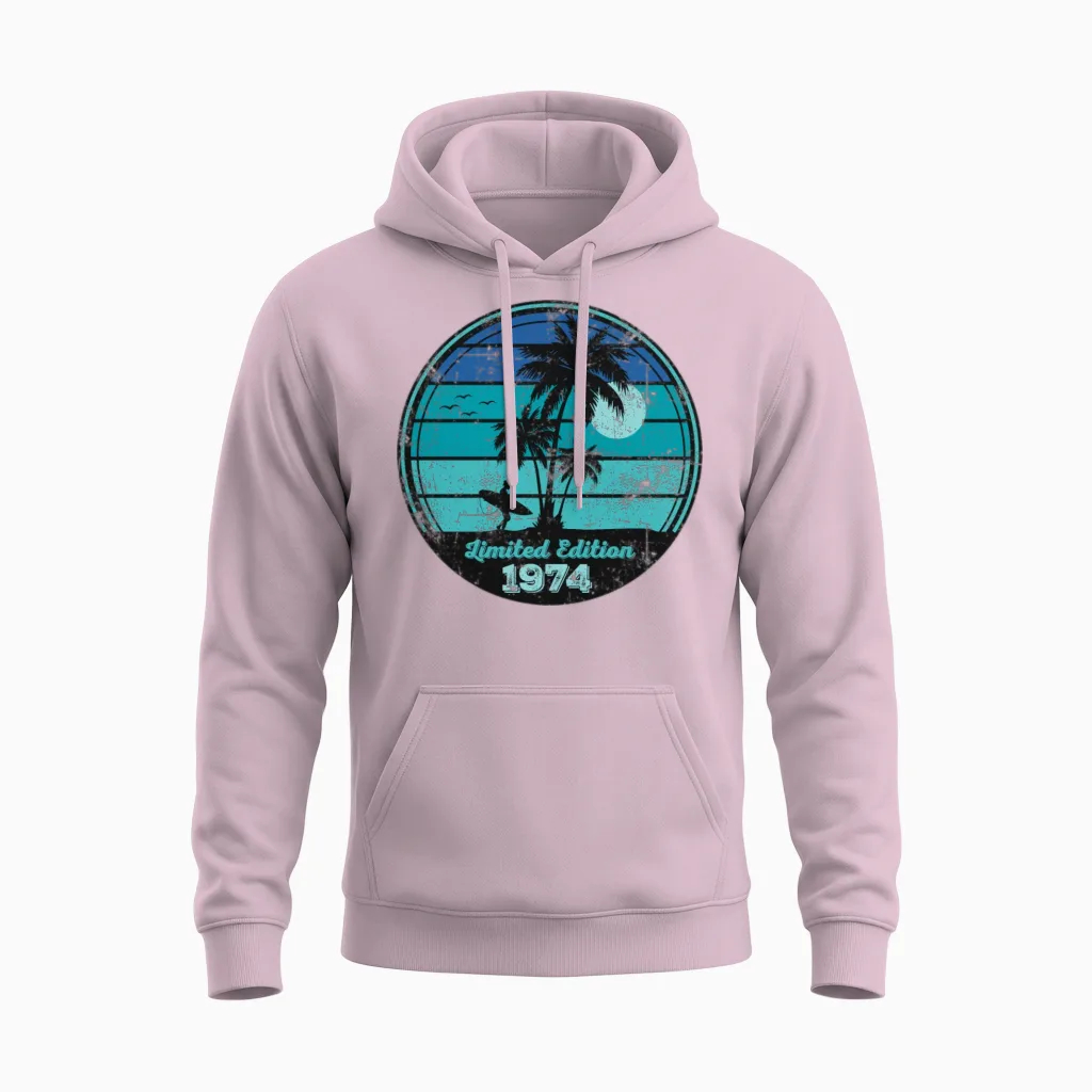 1974 Limited Edition Unisex Hoodie in Light Pink