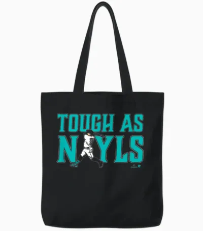 Josh Naylor - Tough as Nayls - Seattle Baseball Tote Bags - Black