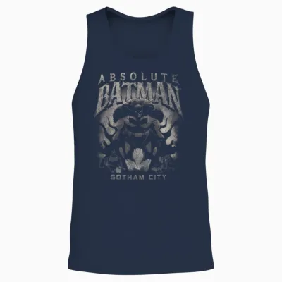 Batman Absolute Gotham City Metal Unisex Tank Top - Navy