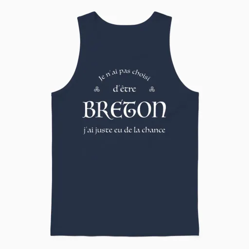 Funny Bretagne Je N'ai Pas Choisi Pas Choisi D'être Breton Breizh Unisex Tank Top in Navy