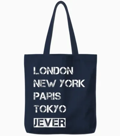 Meine Heimat Jever! Geburtsort & Heimatliebe Jever Tote Bags - Navy