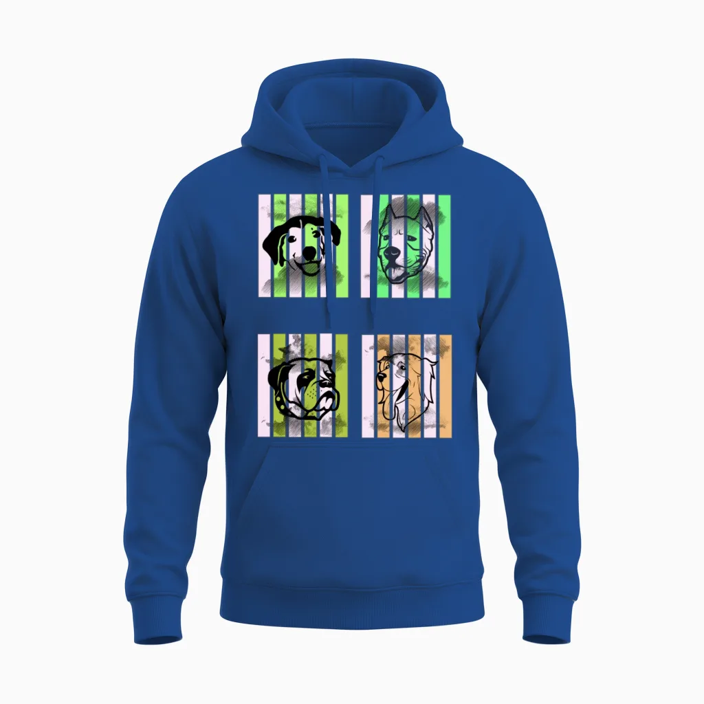 Dogs Dog Design for Dog Lover Unisex Hoodie in Royal