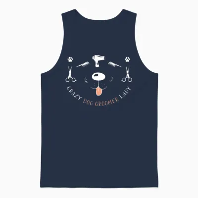 Dog Groomer Dog Grooming Unisex Tank Top - Navy