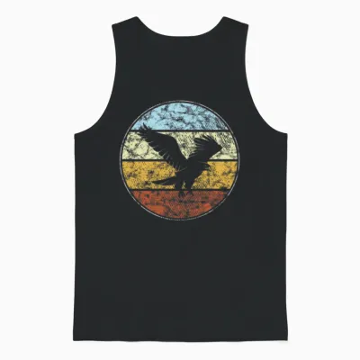 Eagle Retro Unisex Tank Top - Black