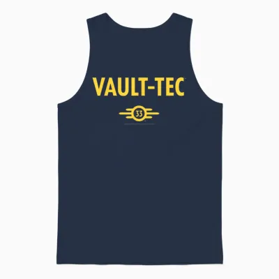 Fallout Tv Series Vault-Tec 33 Logo Easy Costume Video Game Unisex Tank Top - Navy