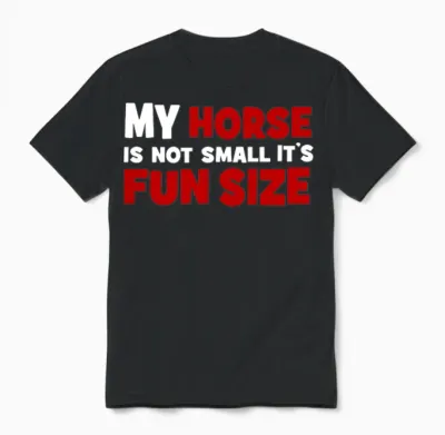 Small Horse Unisex T-Shirt - Black