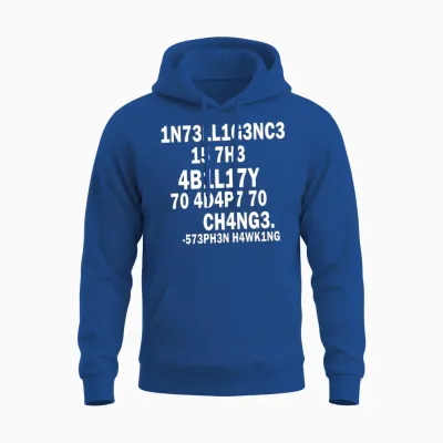 Stephen Hawking T-Shirt | Intelligence Unisex Hoodie - Royal