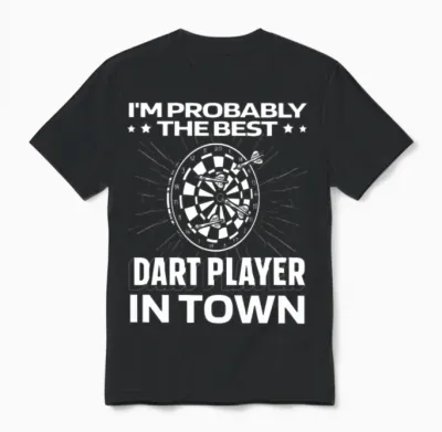Darting Darts Funny Unisex T-Shirt - Black