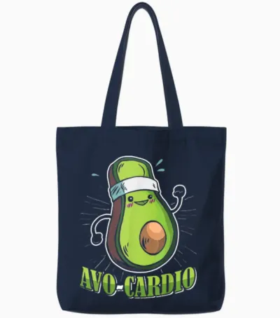 Läufer Avo Cardio Marathon Laufen Lustiges Lauf Tote Bags - Navy