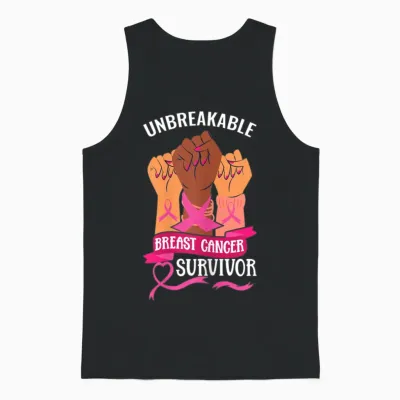 Womens Breast Cancer Awareness Breast Cancer Survi Unisex Tank Top - Black