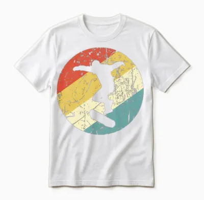 Skateboarding Vintage Retro Skateboarder Unisex T-Shirt - White