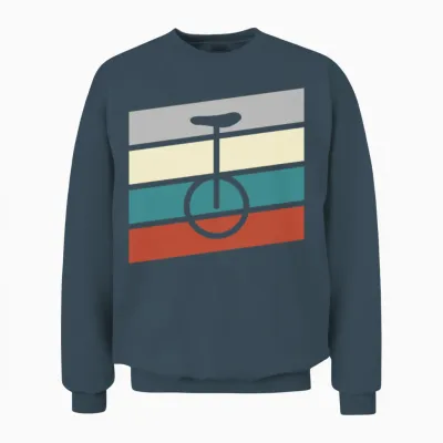 Unicycle Retro Unisex Sweatshirt - Dark Heather