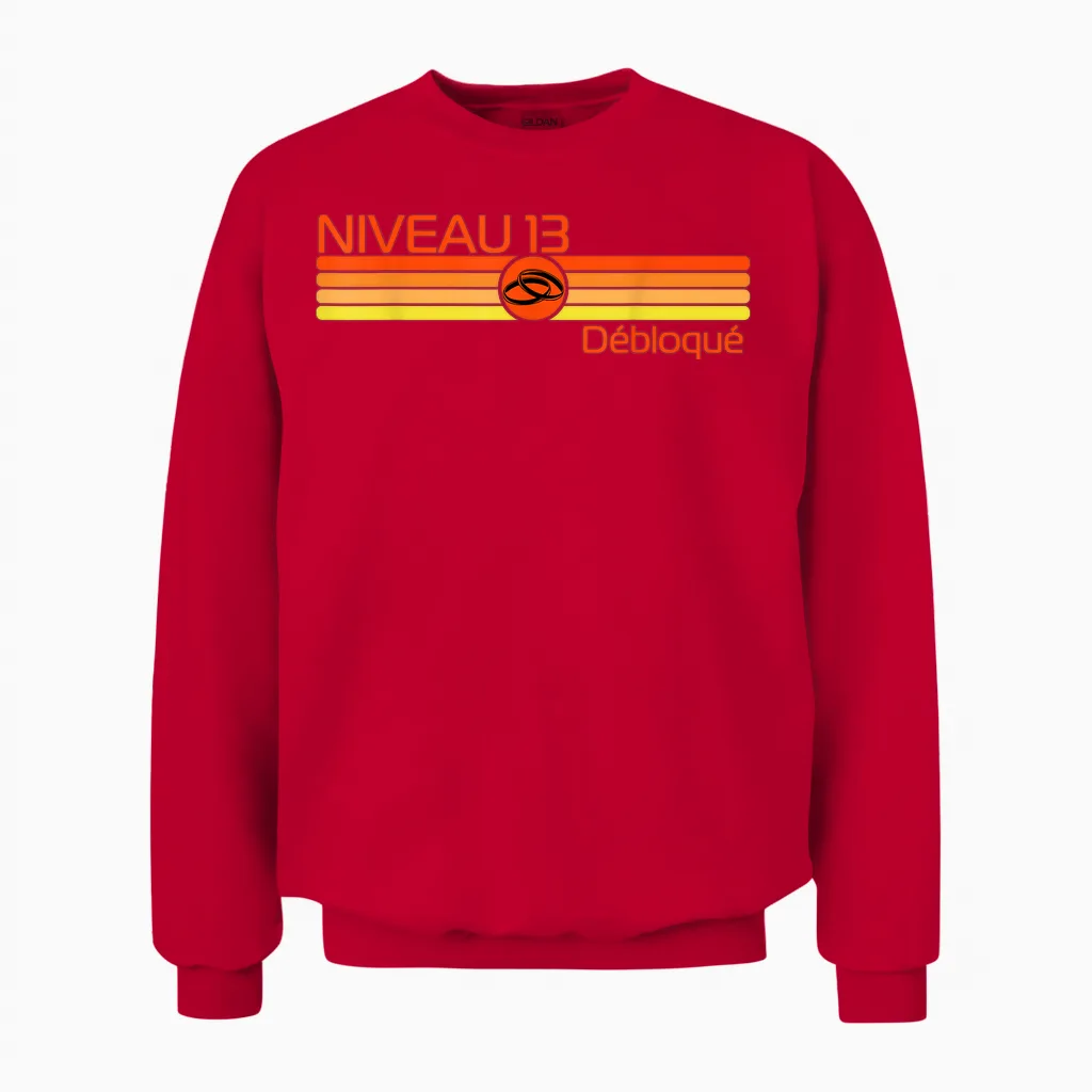 13 Years Wedding Gift β Lily of the Valley Wedding Unisex Sweatshirt in Red