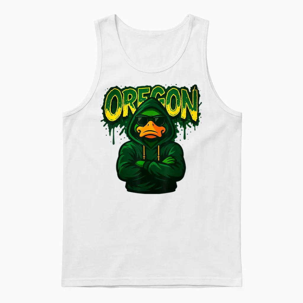 Oregon Apparel Retro Vintage Animal Men Women Boys Girl Unisex Tank Top in White
