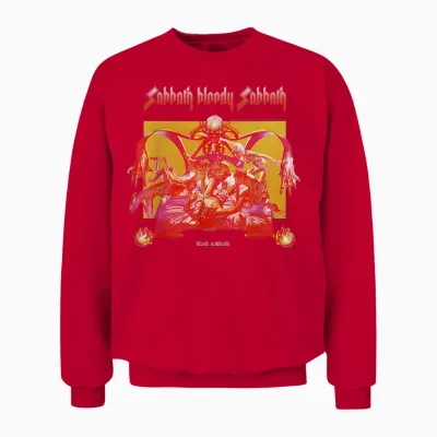 Black Sabbath Official Sabbath Bloody Sabbath Bright Unisex Sweatshirt - Red