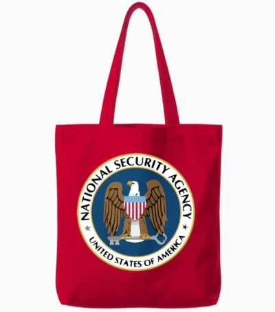 National Security Agency Nsa Military Intelligence Tote Bags - Red