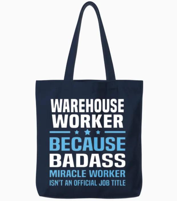 Warehouse Worker Tote Bags in Navy