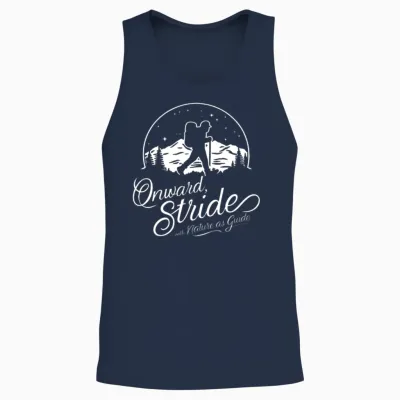Take a Hike Reach New Height Unisex Tank Top - Navy
