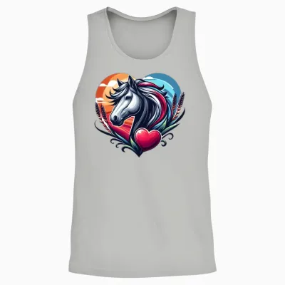 Horse in the Heart Unisex Tank Top - Ash