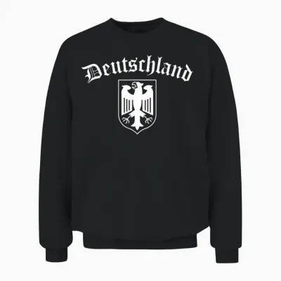 Deutschland Adler Bundesadler Wappen Altdeutsche Schrift Unisex Sweatshirt - Black