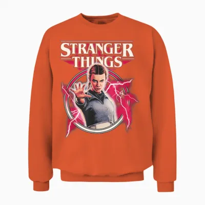 Stranger Things Eleven Lightning Unisex Sweatshirt - Orange