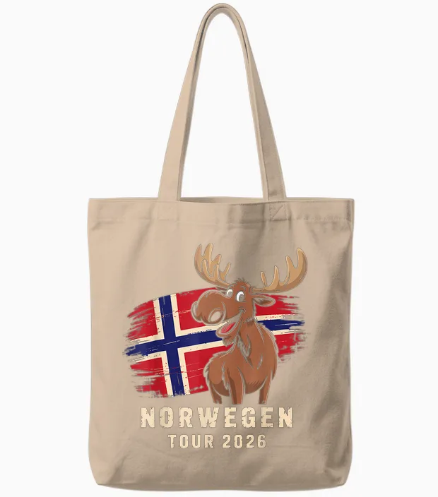 Norwegen Tour 2026 Tote Bags in Natural