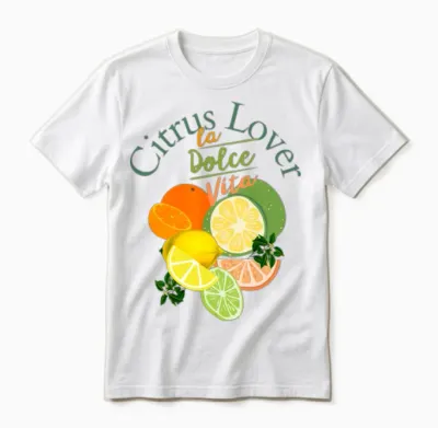 Citrus Lover La Dolce Vita Unisex T-Shirt - White