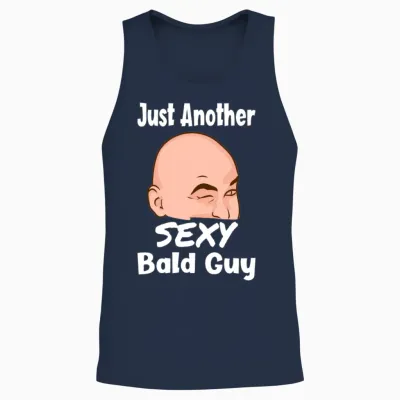 Just Another Sexy Bald Guy Funny Bald Man Unisex Tank Top - Navy