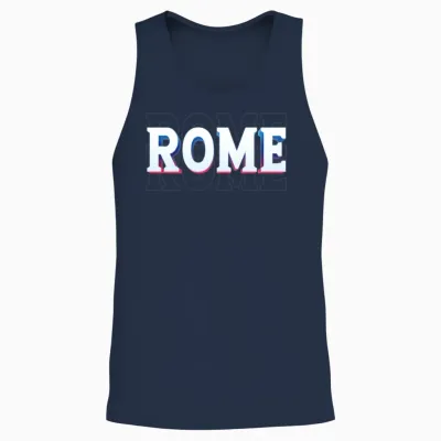 Retro - Rome Unisex Tank Top - Navy