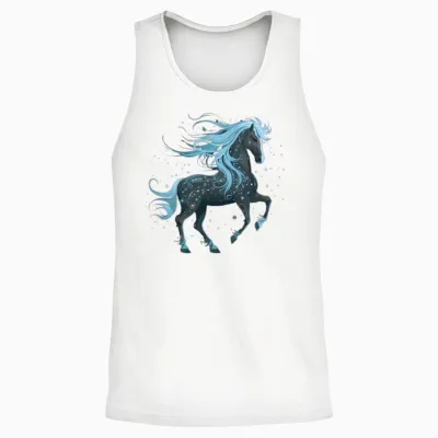 Star Horse Unisex Tank Top - White