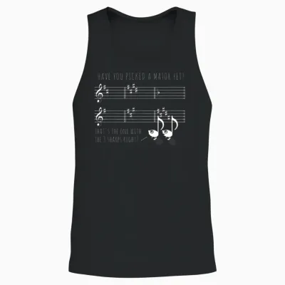 Funny Music School Pick a Major Unisex Tank Top - Black