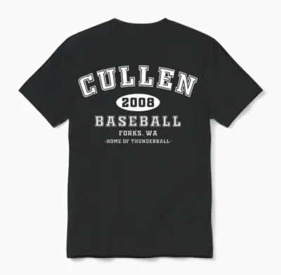 Cullen Baseball Forks Washington, Home of Thunderball Unisex T-Shirt - Black