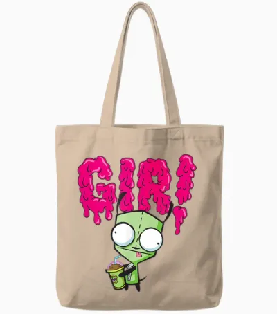 Invader Zim - Gir Slime Slush Tote Bags - Natural