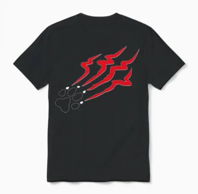 Tiger Claw Scratch Unisex T-Shirt - Black