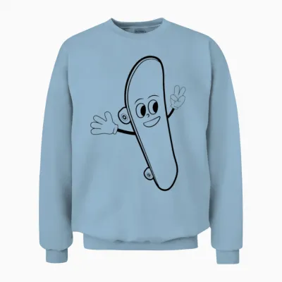 Funny Skateboarding Funny Skateboard Unisex Sweatshirt - Light Blue