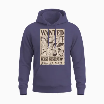 One Piece Anime Worst Generation Wanted Poster Collage Unisex Hoodie - Heather Sport Dark Navy