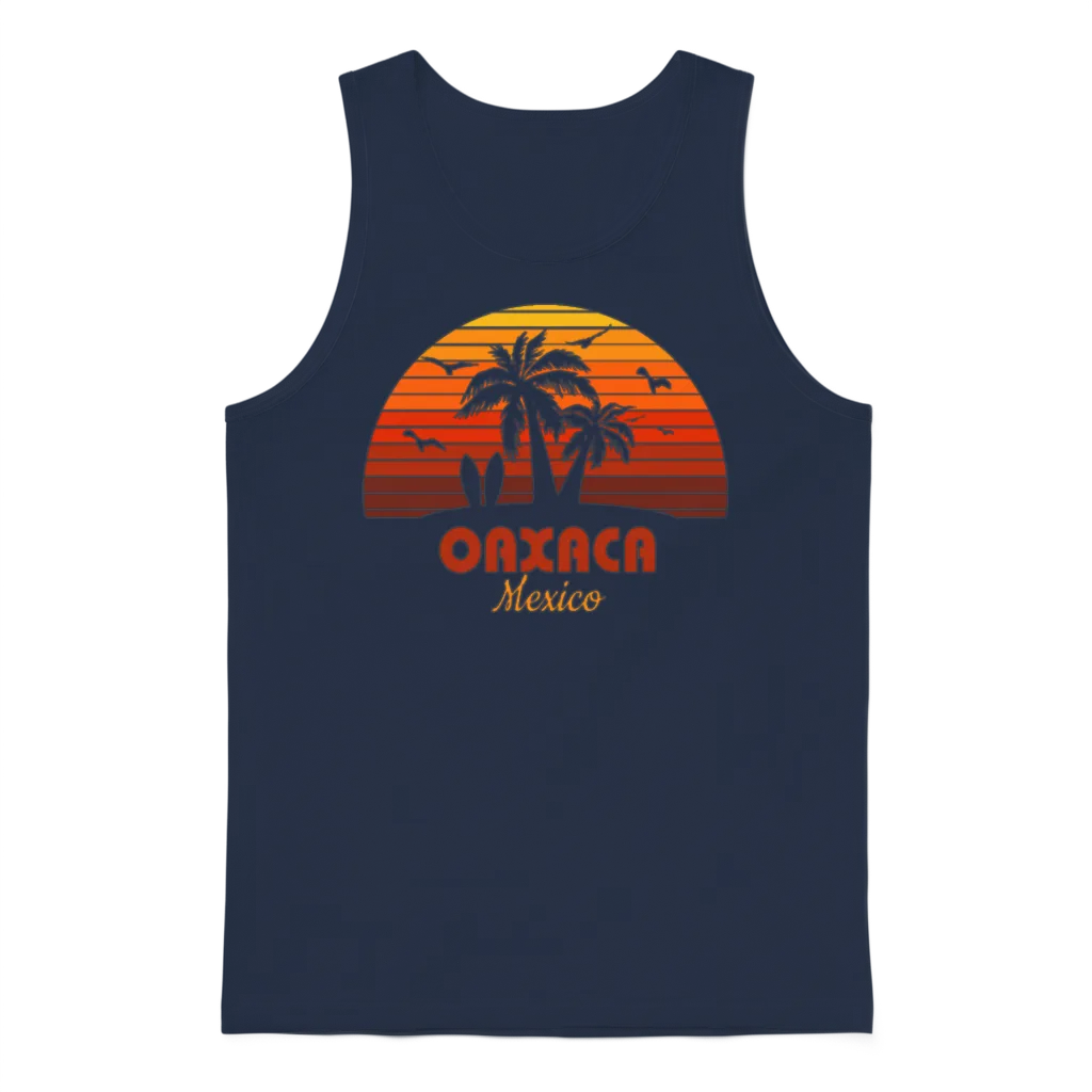 Cool Oaxaca Mexico Beach Sunset Souvenir Unisex Tank Top - Navy