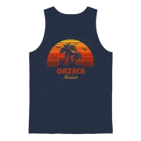 Cool Oaxaca Mexico Beach Sunset Souvenir Unisex Tank Top - Navy – 1