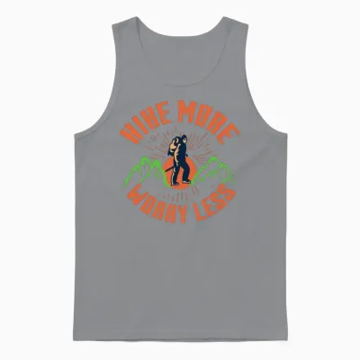 Hike More Worry Less Unisex Tank Top - Sport Grey