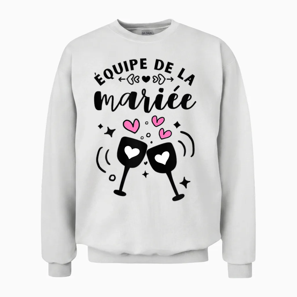 Women's Bride Team Woman Future Bride Evjf T-Shirt, White, Female X-Small Unisex Sweatshirt in White