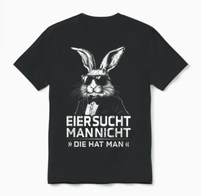 Eier Sucht Man Nicht Die Hat Man Osterhase Ostern Spruch Unisex T-Shirt - Black