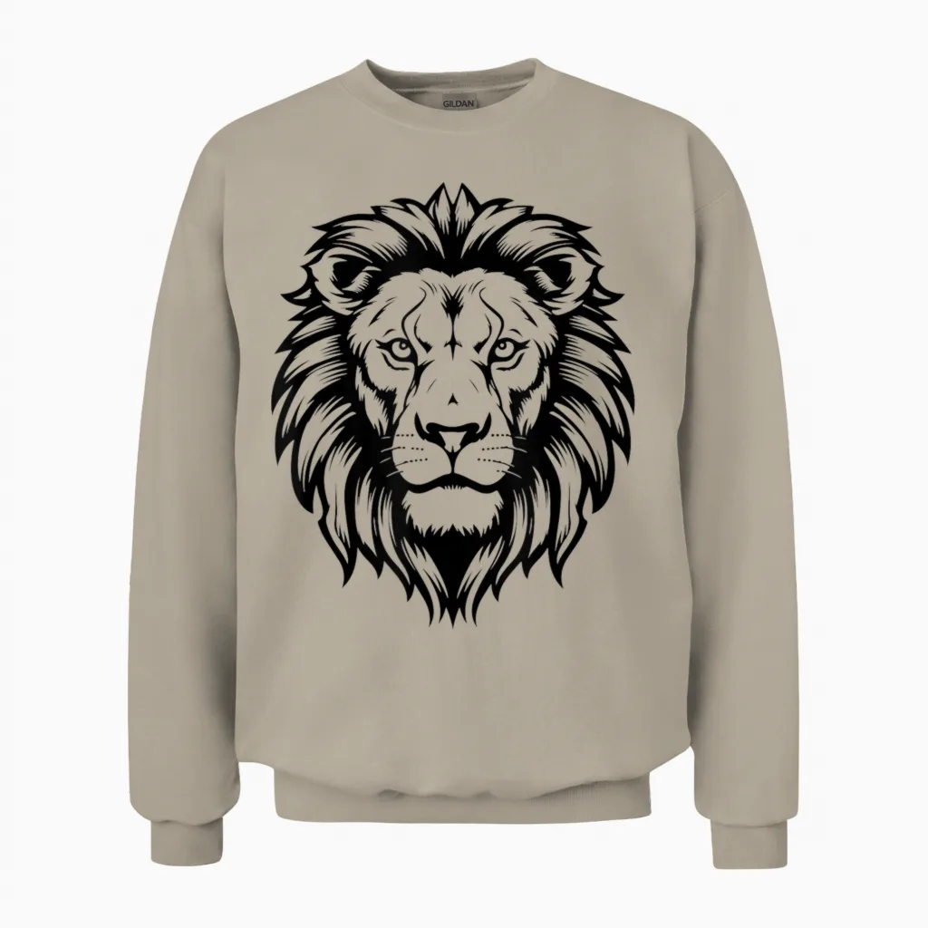 Oranje Löwen Gesicht Niederlande Holland Unisex Sweatshirt in Sand