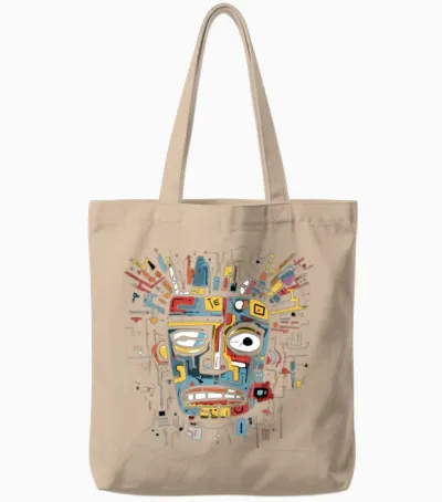 Electric Rhythms Tote Bags - Natural