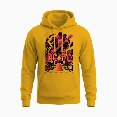 Officielle Ac/dc Twilight Concert Poster Acdc Rock Unisex Hoodie - Gold