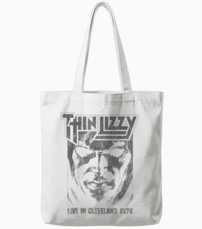 Thin Lizzy Jailbreak Album Cleveland Tote Bags - White