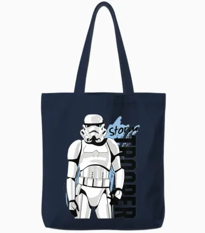 Kids Star Wars Storm Trooper T-Shirt, White, 2 Tote Bags - Navy