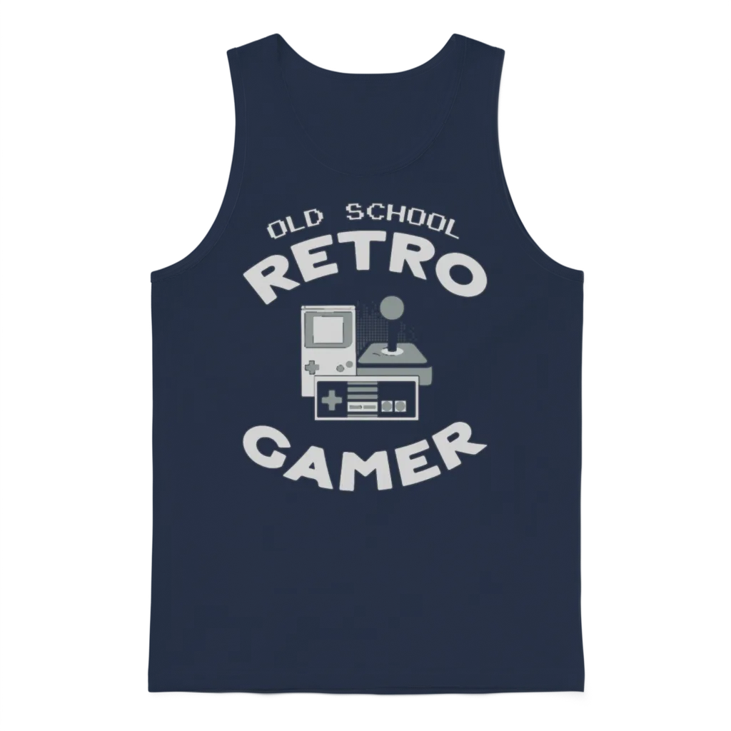 Old School Retro Gamer โ Gaming Unisex Tank Top - Navy