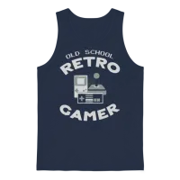 Old School Retro Gamer — Gaming Unisex Tank Top - Navy – 1